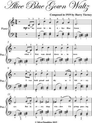 cover image of Alice Blue Gown Waltz Easy Piano Sheet Music